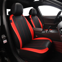 Load image into Gallery viewer, Sporty Red/Black Premium Leatherette Car Seat Covers Full Set, Front Seat and Back Seat Covers for Vehicles