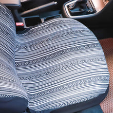 Load image into Gallery viewer, Bohemian Black/White Stripes Car Seat Covers Full Set, Front Seat and Back Seat Covers for Vehicles, Gift for Her/Him