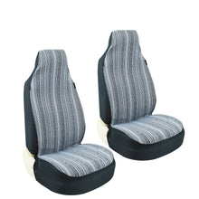 Load image into Gallery viewer, Bohemian Black/White Stripes Car Seat Covers Full Set, Front Seat and Back Seat Covers for Vehicles, Gift for Her/Him