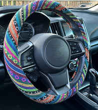 Load image into Gallery viewer, Peruvian Ethnic Car Steering Wheel Cover, Universal Nonslip Steering Wheel Protector, Gift for Her/Him
