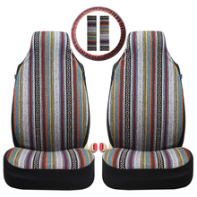 Load image into Gallery viewer, Mexican Baja Saddle Blanket Car Seat Covers Full Set, Front Seat Covers and Back Seat Covers for Vehicles