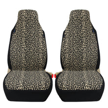 Load image into Gallery viewer, Beige Leopard Cheetah Car Seat Covers Full Set, Front and Back Seat Covers for Vehicles, Car Decor, Gift for Her/Him