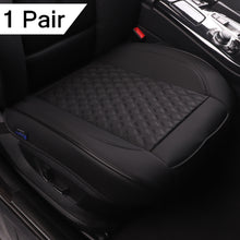 Load image into Gallery viewer, Luxurious Leatherette Black Car Seat Bottom Covers for Front Seats, Nonslip Padded Car Seat Cushions with Storage Pockets for Cars