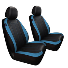 Load image into Gallery viewer, Sporty Black/Blue Premium Leatherette Car Seat Covers Full Set, Front Seat and Back Seat Covers for Vehicles