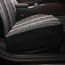 Load image into Gallery viewer, Inca Woven Blanket Stripes Ethnic Universal Car Seat Covers Full Set, Steering Wheel Cover and Seat Belt Comforters for Vehicles