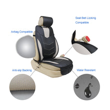 Load image into Gallery viewer, Luxury Leatherette Sporty Two-Tone Car Seat Covers for Vehicles, Universal Front Seat Covers