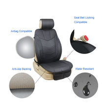 Load image into Gallery viewer, Luxury Leatherette Sporty Two-Tone Car Seat Covers for Vehicles, Universal Front Seat Covers