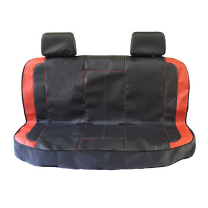 Sporty Red/Black Premium Leatherette Car Seat Covers Full Set, Front Seat and Back Seat Covers for Vehicles
