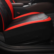 Load image into Gallery viewer, Sporty Red/Black Premium Leatherette Car Seat Covers Full Set, Front Seat and Back Seat Covers for Vehicles
