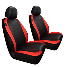 Load image into Gallery viewer, Sporty Red/Black Premium Leatherette Car Seat Covers Full Set, Front Seat and Back Seat Covers for Vehicles
