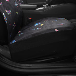 Leopard Cheetah Colorful Butterfly Car Seat Covers for Front Seats, Front Seat Covers for Women, Gift for Her