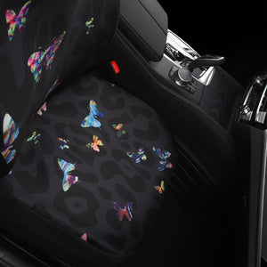Leopard Cheetah Colorful Butterfly Car Seat Covers for Front Seats, Front Seat Covers for Women, Gift for Her