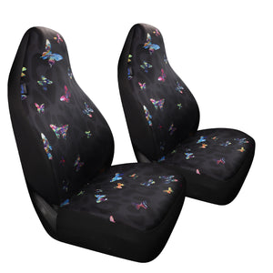 Leopard Cheetah Colorful Butterfly Car Seat Covers for Front Seats, Front Seat Covers for Women, Gift for Her