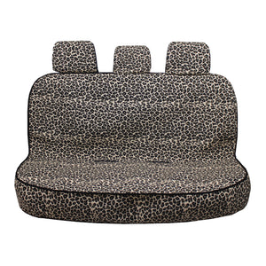 Beige Leopard Cheetah Car Seat Covers Full Set, Front and Back Seat Covers for Vehicles, Car Decor, Gift for Her/Him