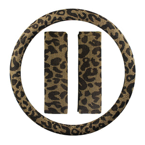 Leopard Cheetah Animal Print Handmade Front Set Car Seat Covers for Vehicles, Gift for Her/Him