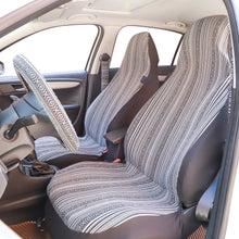 Load image into Gallery viewer, Bohemian Black/White Stripes Car Seat Covers Full Set, Front Seat and Back Seat Covers for Vehicles, Gift for Her/Him
