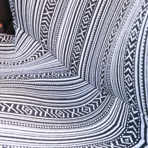 Bohemian Black/White Stripes Car Seat Covers Full Set, Front Seat and Back Seat Covers for Vehicles, Gift for Her/Him