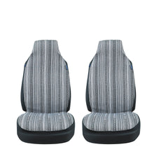 Load image into Gallery viewer, Bohemian Black/White Stripes Car Seat Covers Full Set, Front Seat and Back Seat Covers for Vehicles, Gift for Her/Him
