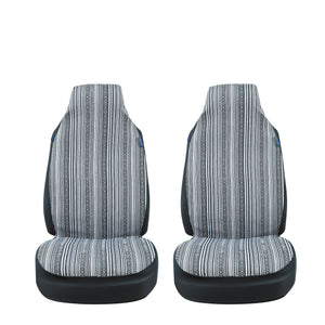 Bohemian Black/White Stripes Car Seat Covers Full Set, Front Seat and Back Seat Covers for Vehicles, Gift for Her/Him