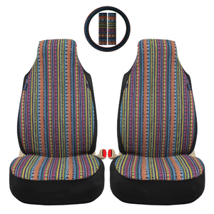 Peruvian Handmade Car Seat Covers Full Set for Vehicles, Front Seat and Back Seat Covers