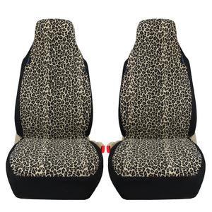 Beige Leopard Cheetah Car Seat Covers Full Set, Front and Back Seat Covers for Vehicles, Car Decor, Gift for Her/Him
