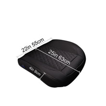 Load image into Gallery viewer, Luxurious Leatherette Black Car Seat Bottom Covers for Front Seats, Nonslip Padded Car Seat Cushions with Storage Pockets for Cars
